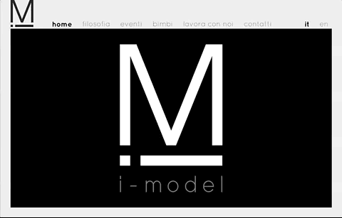 scroll della homepage del sito web di I-model