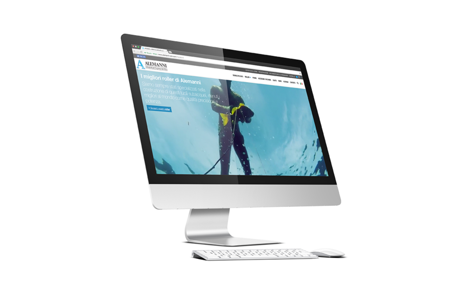 Screenshot dell'home page del sito Alemanni