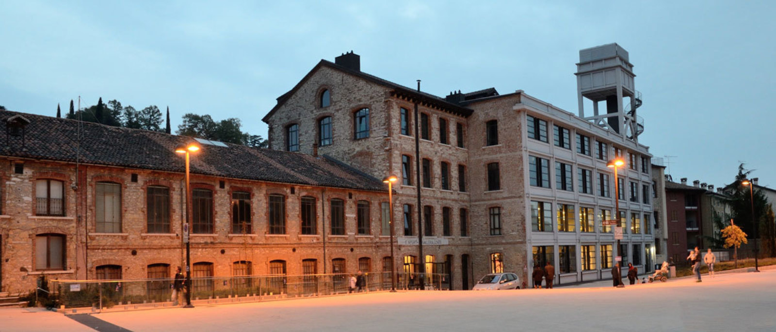 Facade of the Lanificio count taken in the evening