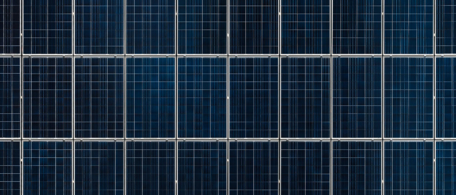 Solar panels seen from above